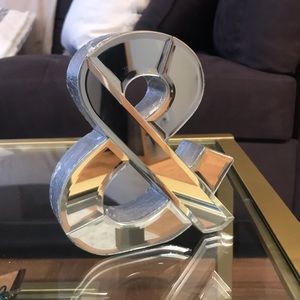 Mirrored ampersand home decor accent